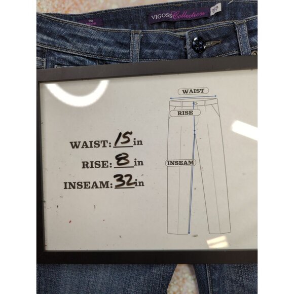 Vigoss Collection The Miami Bootcut Jeans Womens size 3/4 Light Distress - Picture 12 of 12